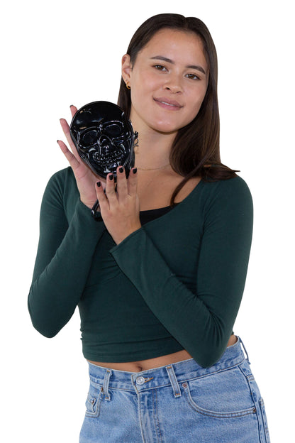 Smiling Skull Zippered Wristlet Quirks!