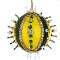 Beaded & Sequined Bauble - YELLOW Quirks!