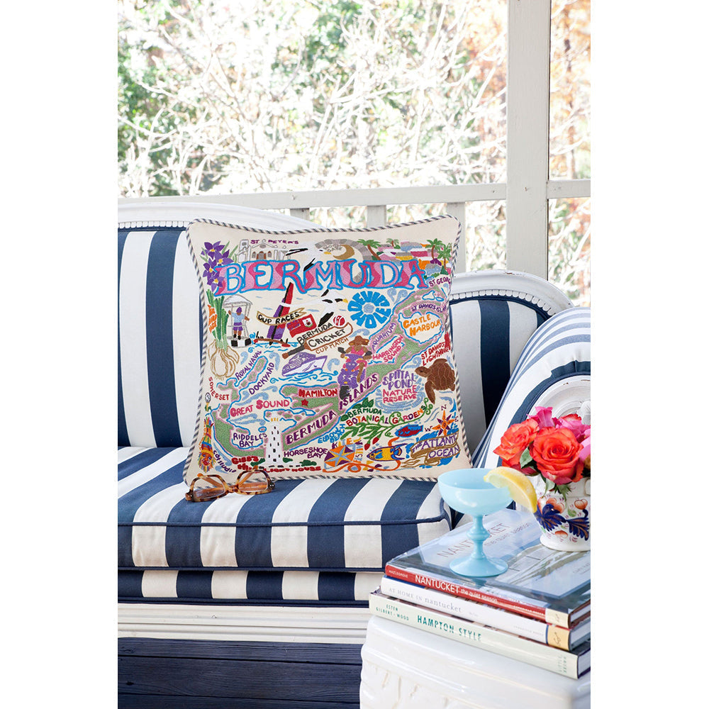 Bermuda Hand-Embroidered Pillow Quirks!