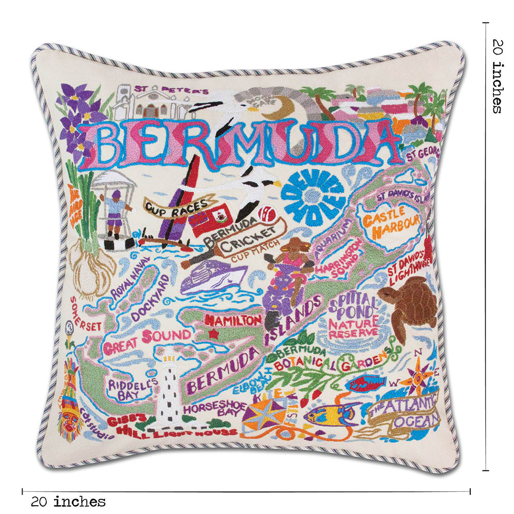 Bermuda Hand-Embroidered Pillow Quirks!