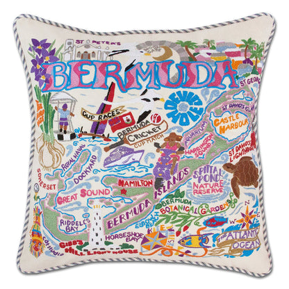 Bermuda Hand-Embroidered Pillow Quirks!