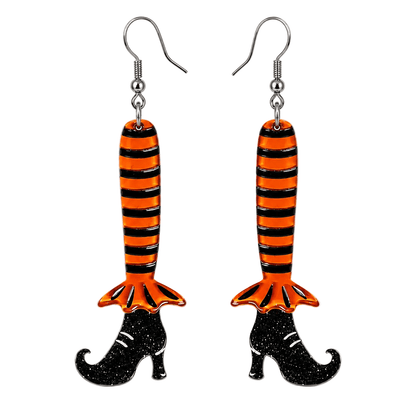 Bewitching Booties Earrings in ORANGE by Lipstick & Chrome