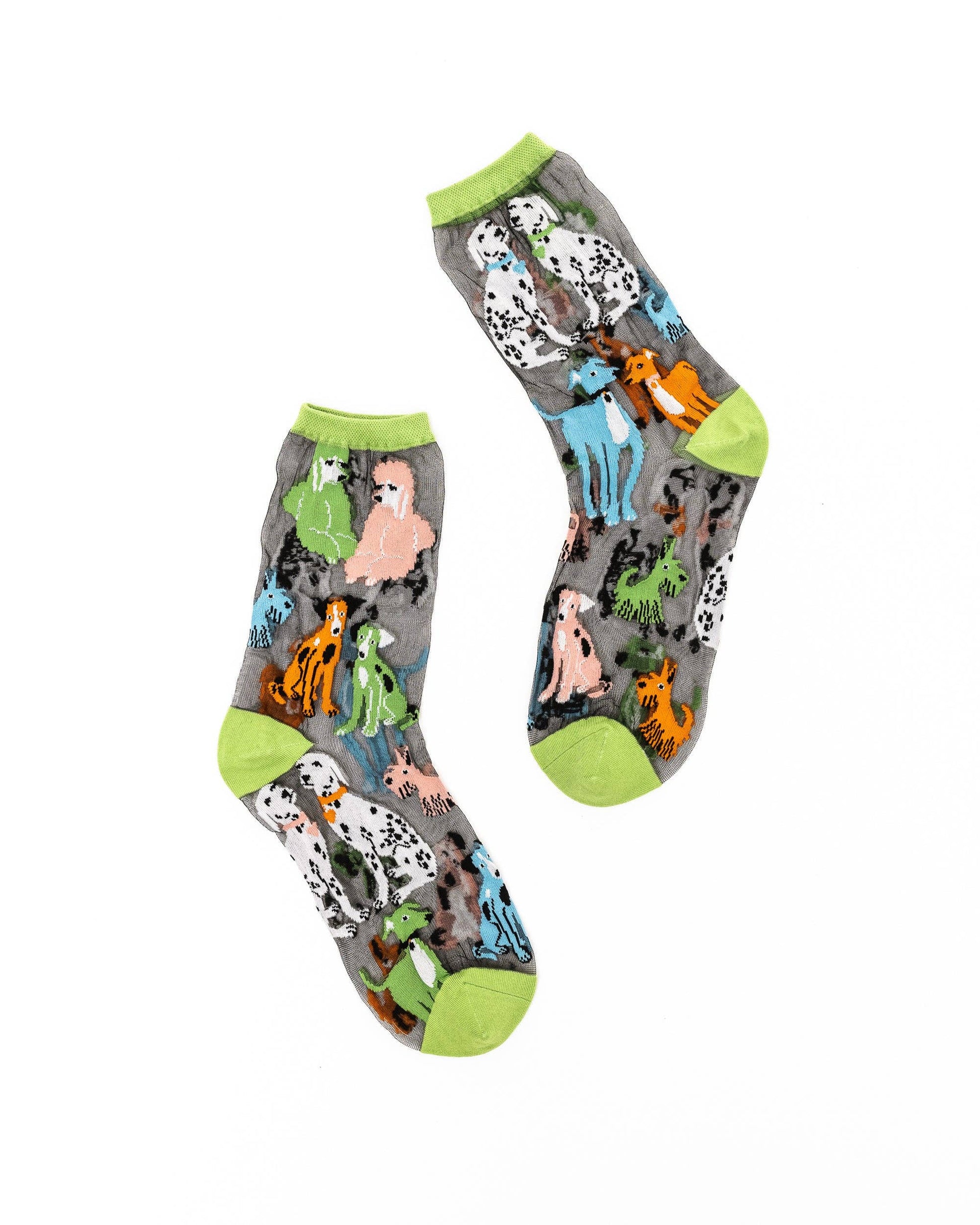 Dopamine Dogs Black Sheer Crew Sock Quirks!