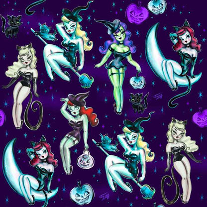 Vintage Witches Dark Leggings by Miss Fluff x Lipstick & Chrome TC2 Quirks!