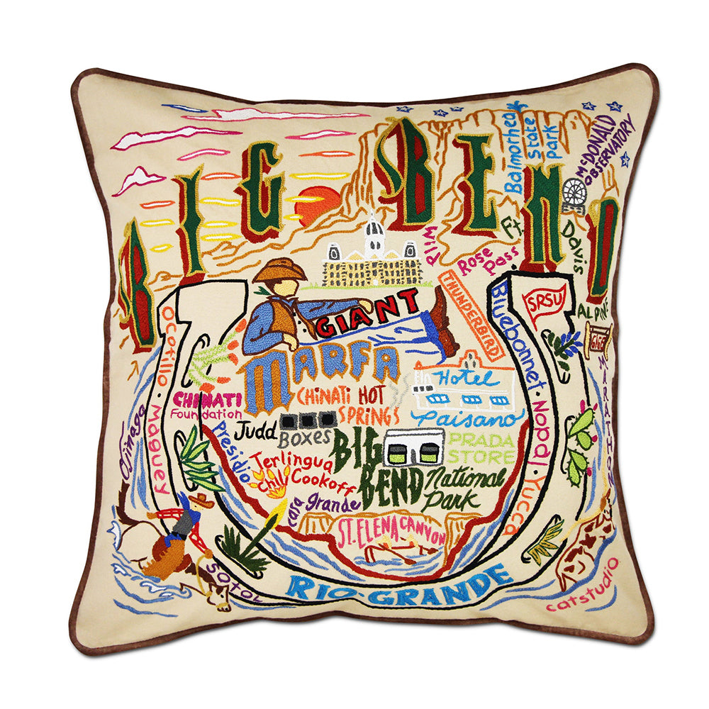 Big Bend Hand-Embroidered Pillow Quirks!