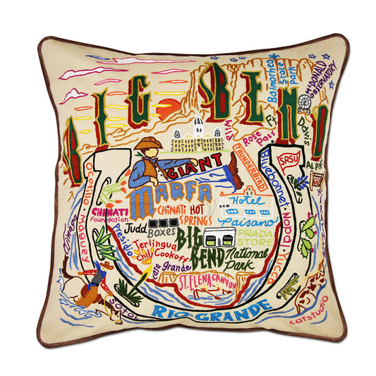 Big Bend Hand-Embroidered Pillow Quirks!