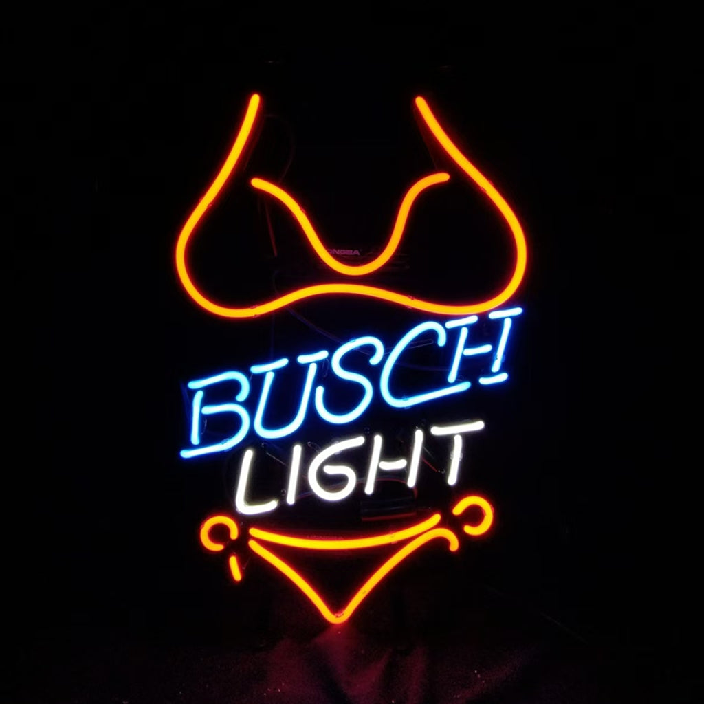 Red Bikini Set Busch Light Neon Signs Light Neon Signs Land