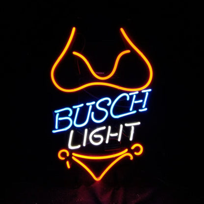 Red Bikini Set Busch Light Neon Signs Light Neon Signs Land