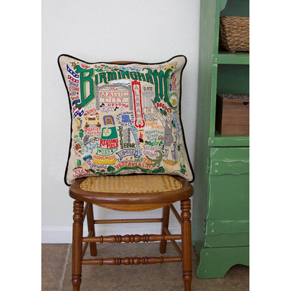 Birmingham Embroidered Pillow by CatStudio Quirks!