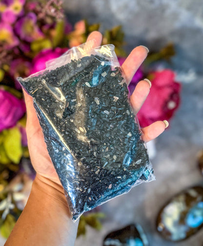 Bulk Crystal Chips, 1 Lb, Rose Quartz, Amethyst, Smoky Quartz, Carnelian, Labradorite, Citrine, Rainbow Moonstone, Black Tourmaline Chips