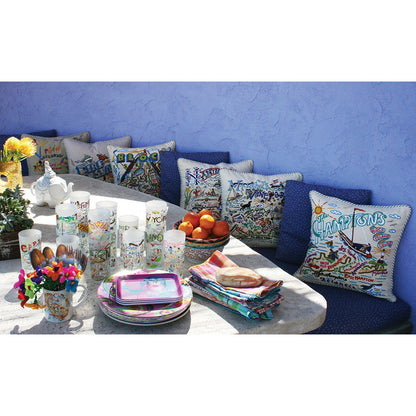 Block Island Hand-Embroidered Pillow Quirks!