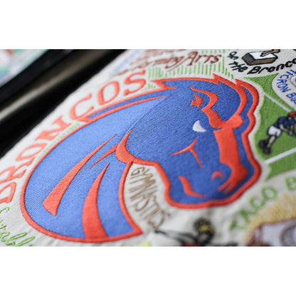 Boise State University Collegiate Embroidered Pillow by CatStudio Quirks!