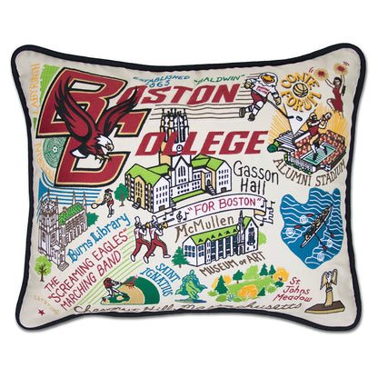 Boston College Collegiate Hand-Embroidered Pillow Quirks!