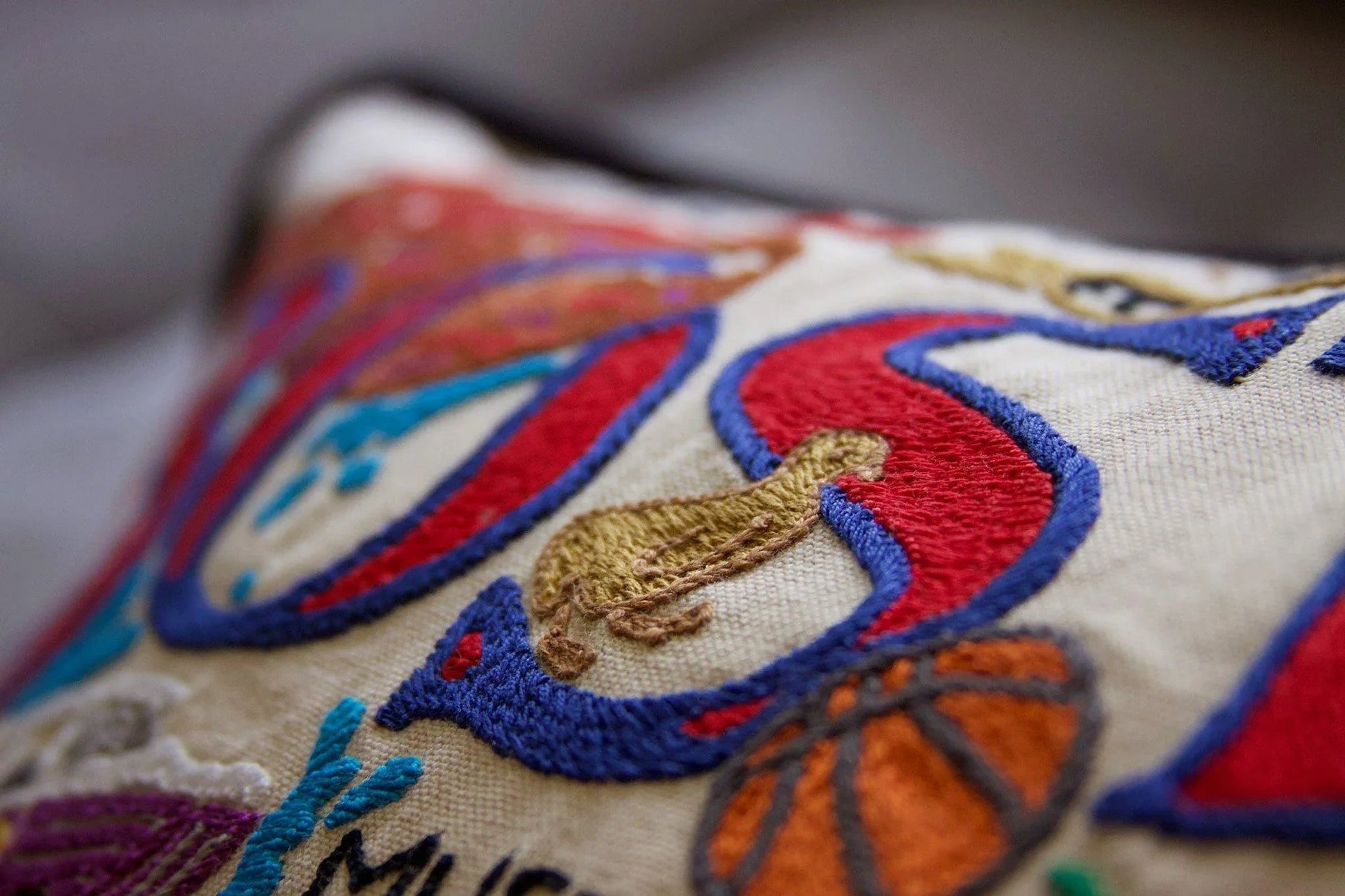 Boston Hand-Embroidered Pillow Quirks!