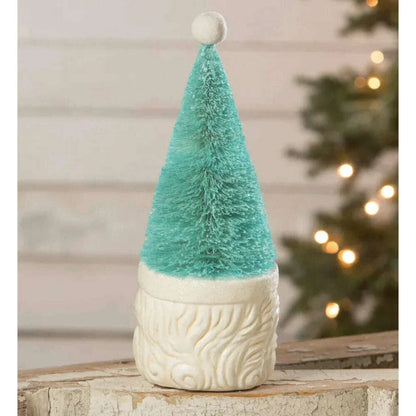 Bottle Brush Santa Blue Figure by Bethany Lowe Designs -11"