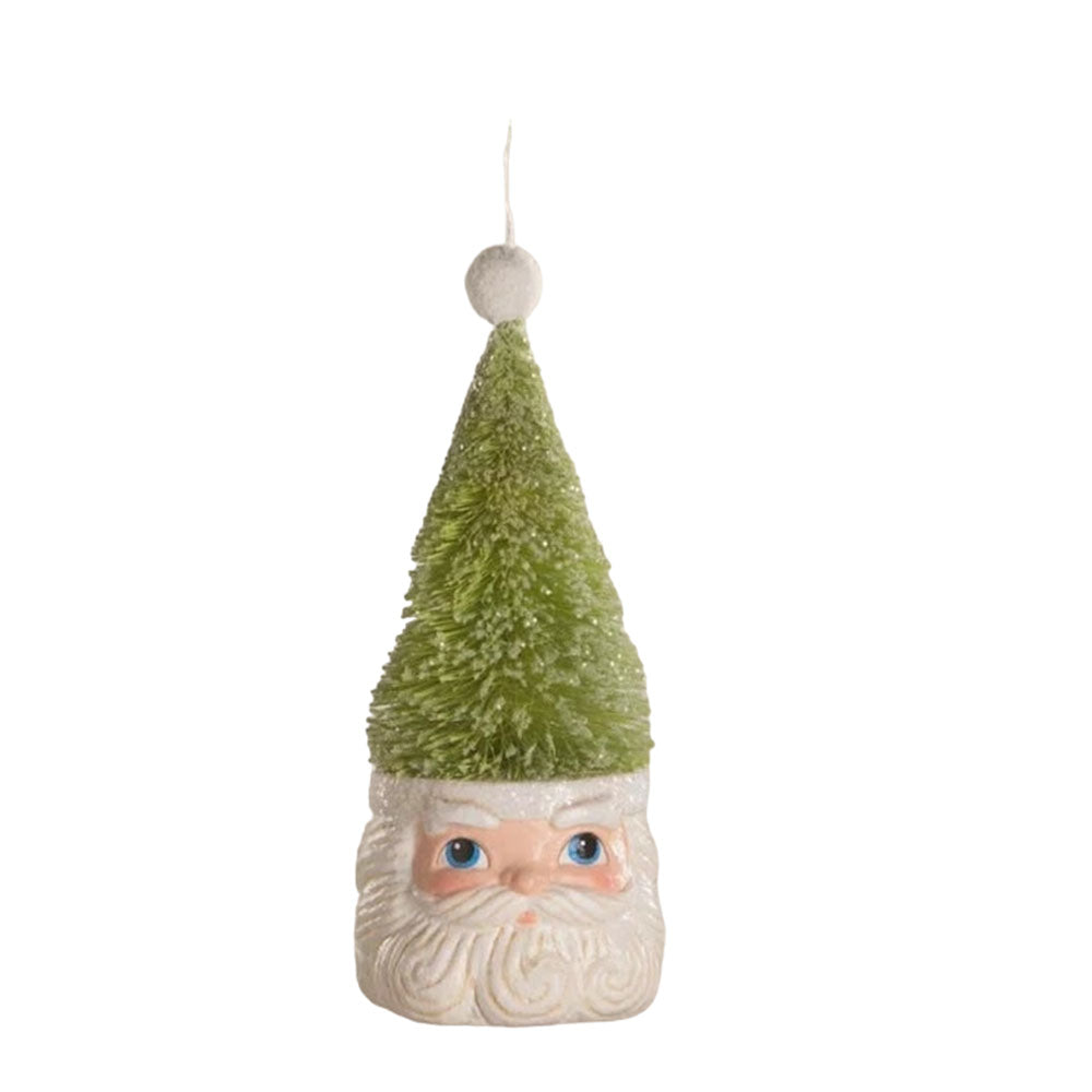 Bottle Brush Santa Green Ornament by Bethany Lowe Designs Quirks!