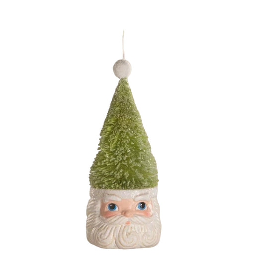 Bottle Brush Santa Green Ornament by Bethany Lowe Designs Quirks!