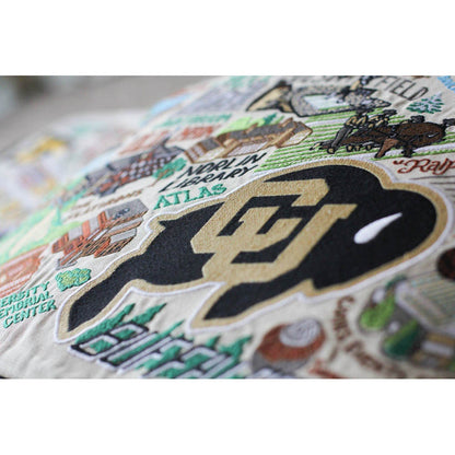 Boulder, University of Colorado Collegiate Embroidered Pillow by CatStudio Quirks!