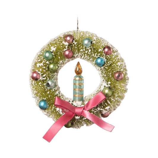 Brights Candle in Wreath Ornament by Bethany Lowe Designs Quirks!