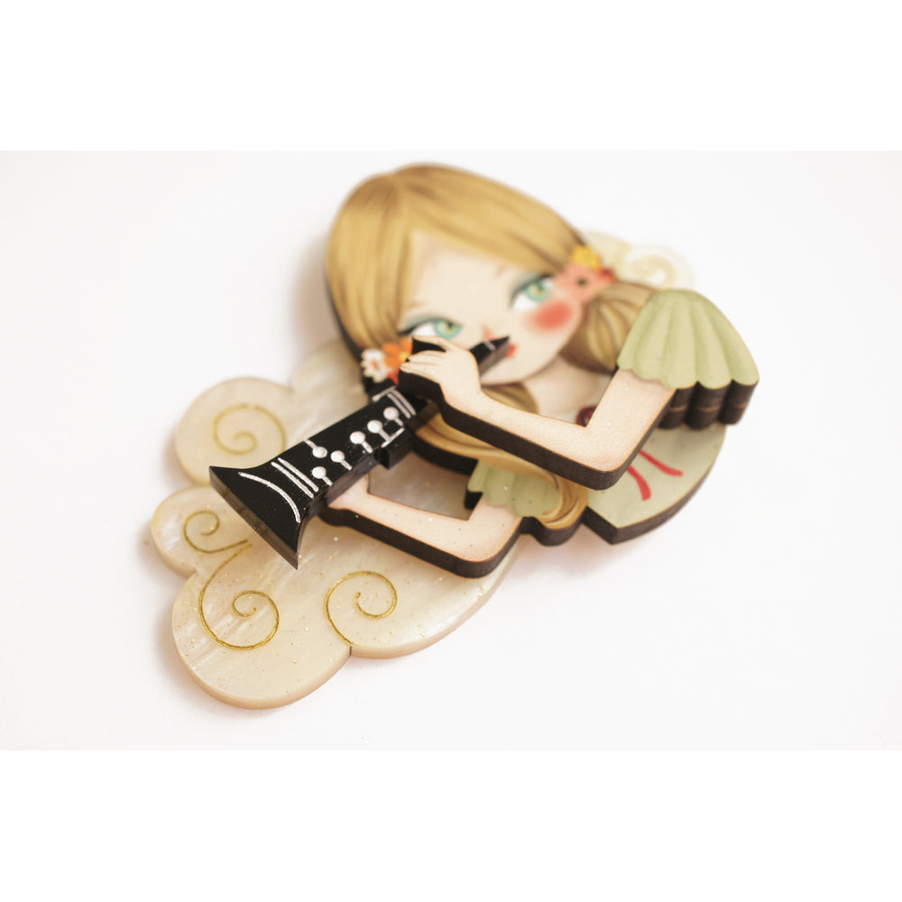 Girl playing the clarinet Brooch by Laliblue Quirks!