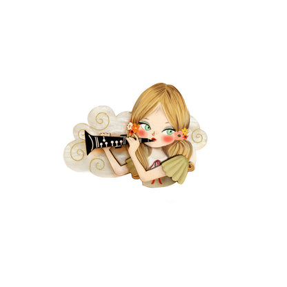 Girl playing the clarinet Brooch by Laliblue Quirks!