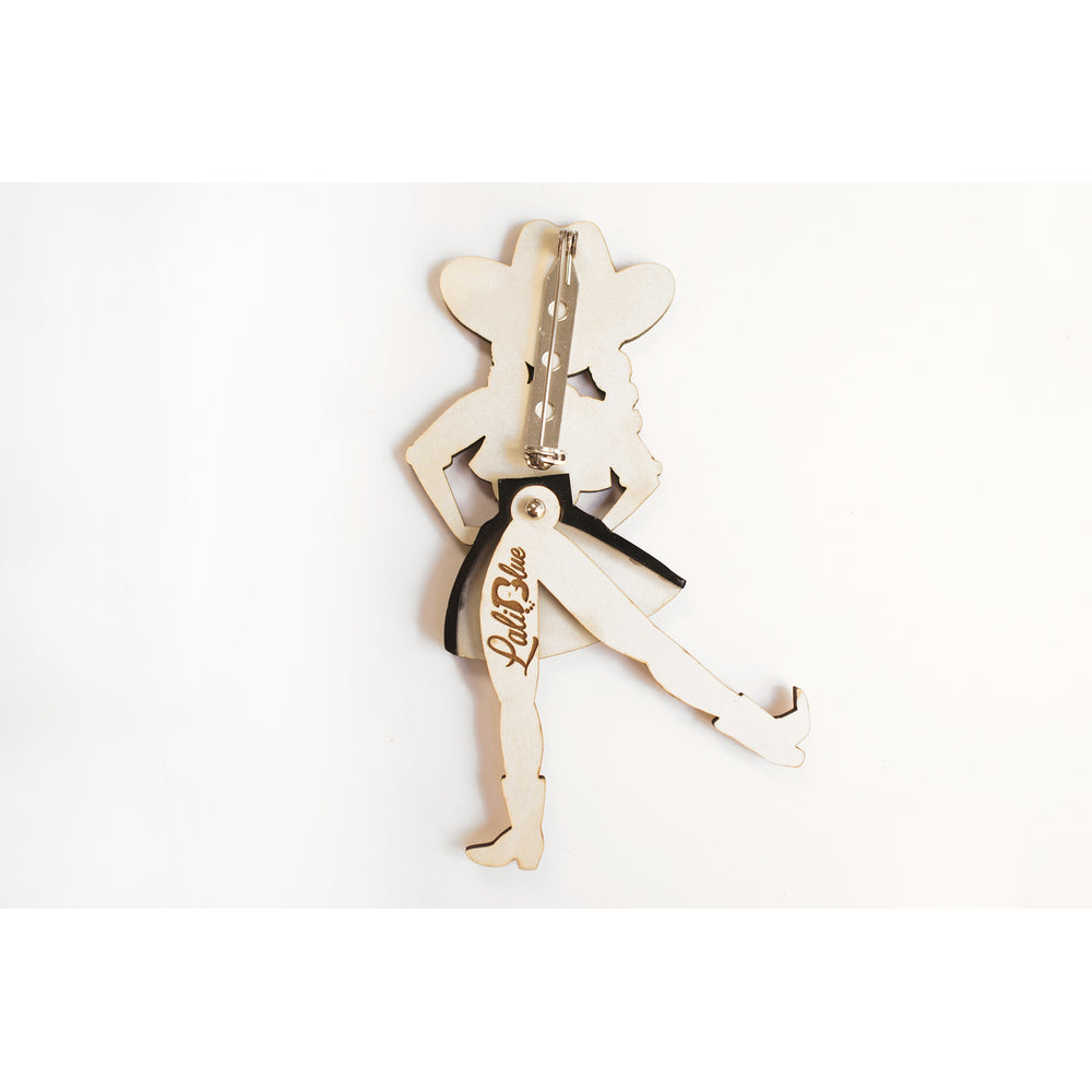 Country girl dancing Brooch by Laliblue