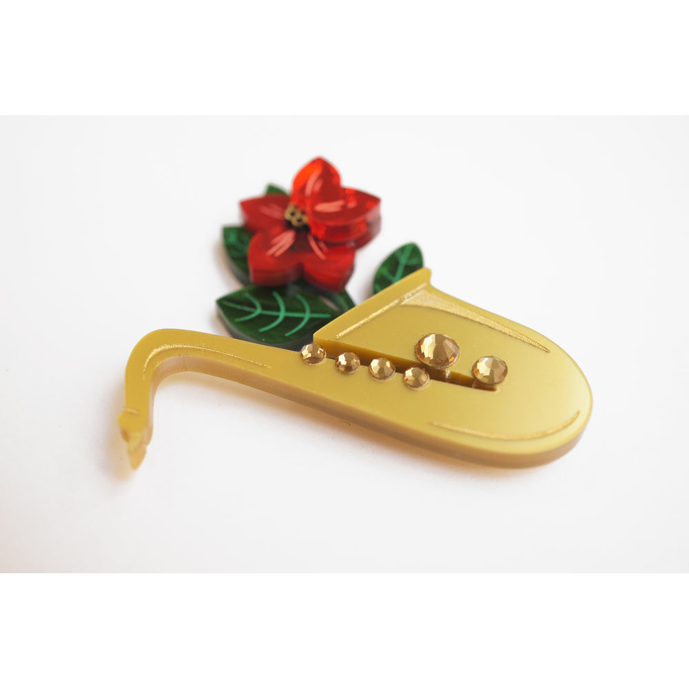 Saxophone Brooch by Laliblue