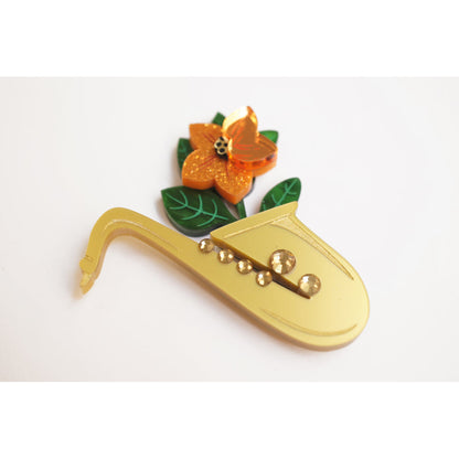 Saxophone Brooch by Laliblue