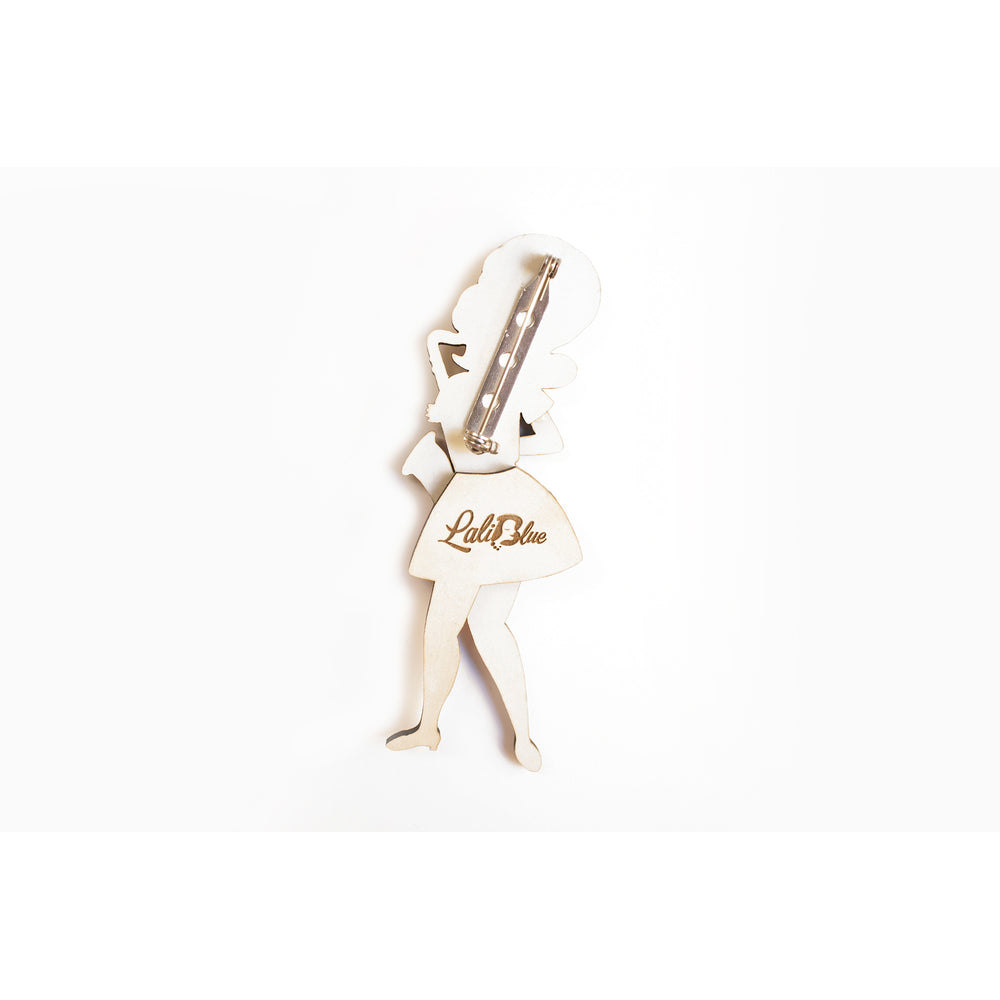 Girl playing the Saxophone Brooch by Laliblue