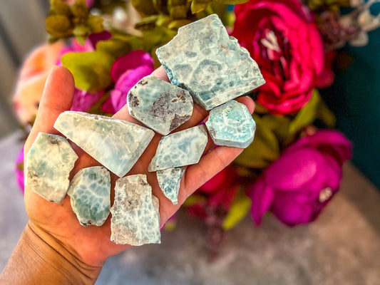 Bulk Rough Larimar Slabs