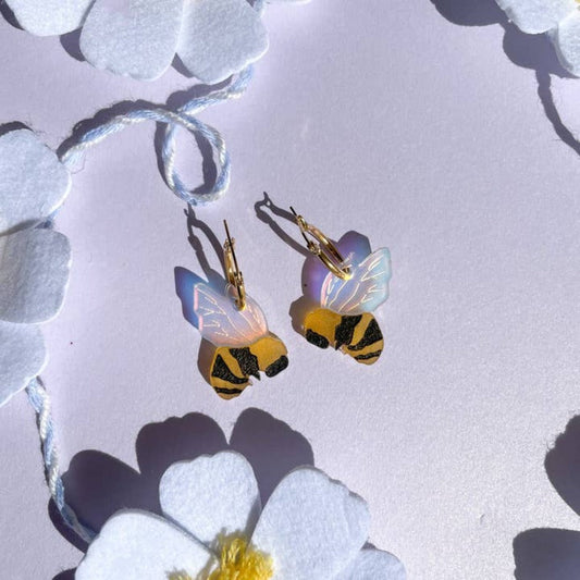 Bumble Bee Hoops Acrylic Earrings Quirks!