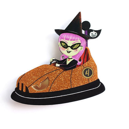 Bumper Car with Little Witch Brooch by Laliblue Quirks!