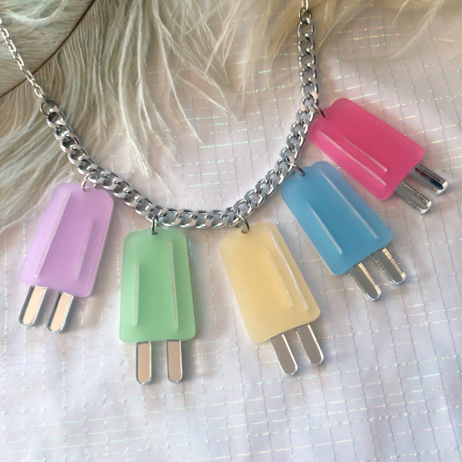 Pastel Ice Pop Popsicle Charm Necklace Quirks!