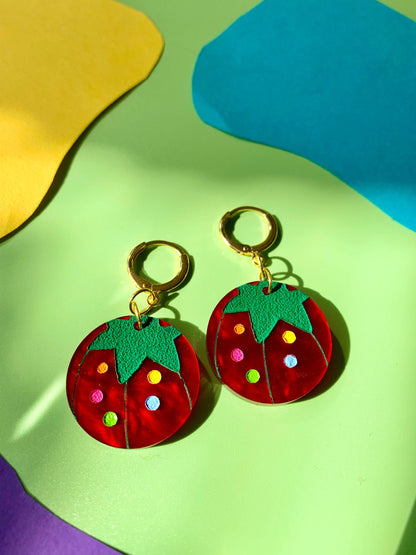 Tomato Pin Cushion Acrylic Earrings Quirks!