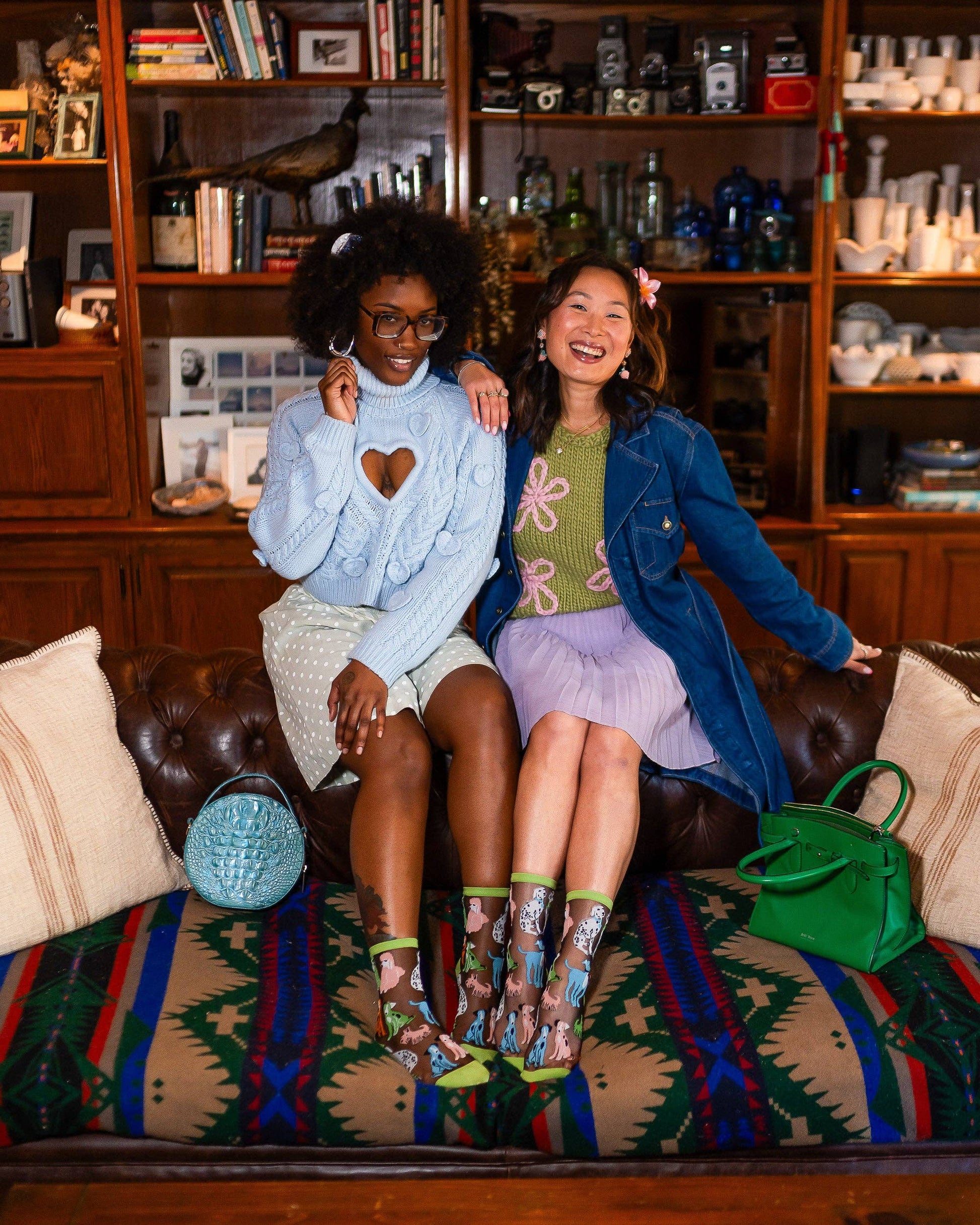 Dopamine Dogs Black Sheer Crew Sock Quirks!