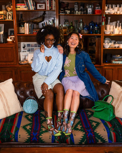 Dopamine Dogs Black Sheer Crew Sock Quirks!