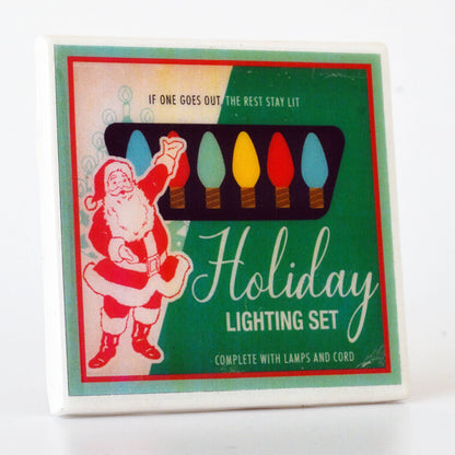 Christmas Lights  Vintage Christmas Coaster Set Quirks!