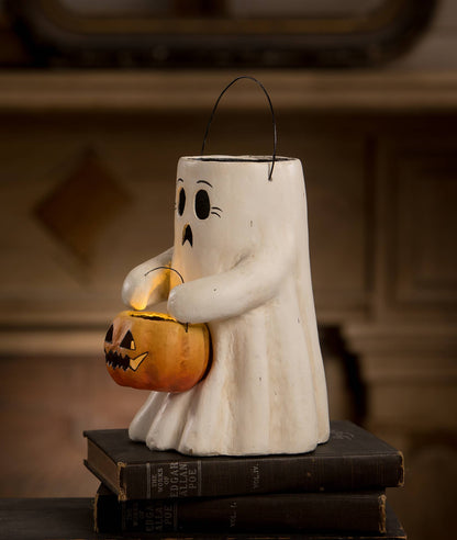 Scaredy Boo With Pumpkin Bucket Paper Mache Quirks!