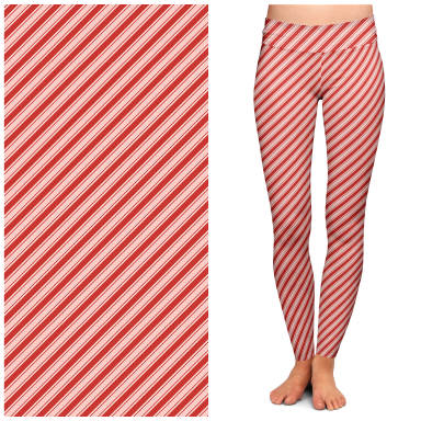 "Candy Cane Lane" Buttery Soft Leggings by Lipstick & Chrome Quirks!