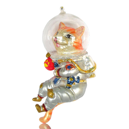 Cat in Space Suit Ornament by December Diamonds Quirks!