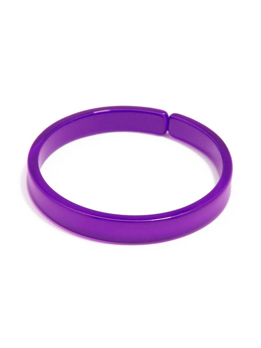 Resin Bangle Bracelet - PURPLE Medium Width Quirks!