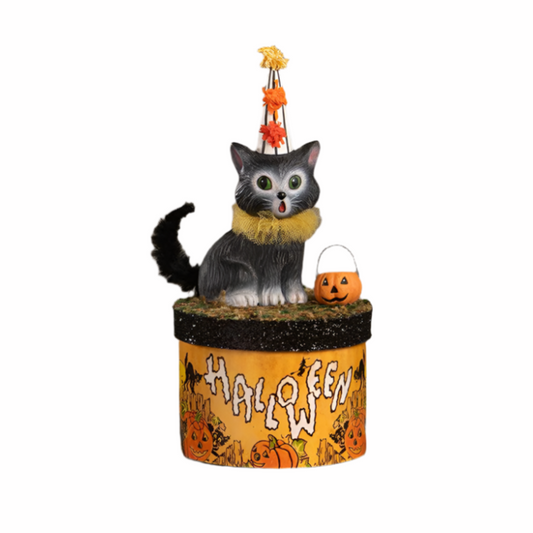 Cecil Cat on Box by Bethany Lowe Designs Quirks!