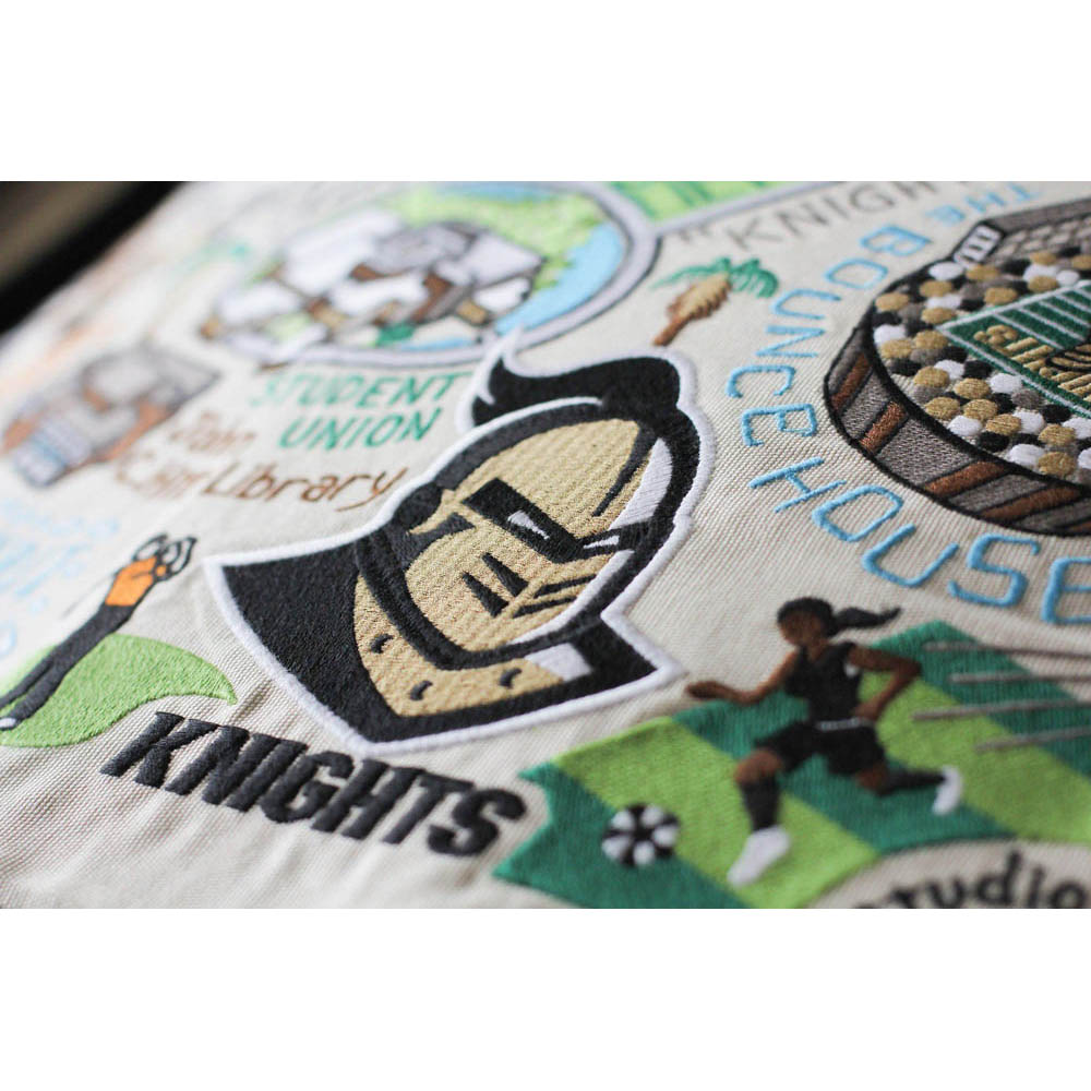 Central Florida, University of Collegiate Embroidered Pillow by CatStudio Quirks!