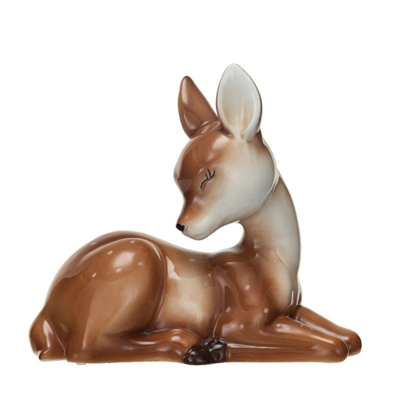 Sweet Ceramic Lying Fawn, Vintage-Inspired Quirks!