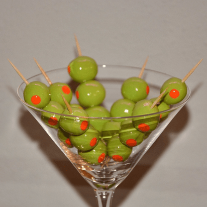 CERAMIC PIMENTO OLIVES - SET OF THREE