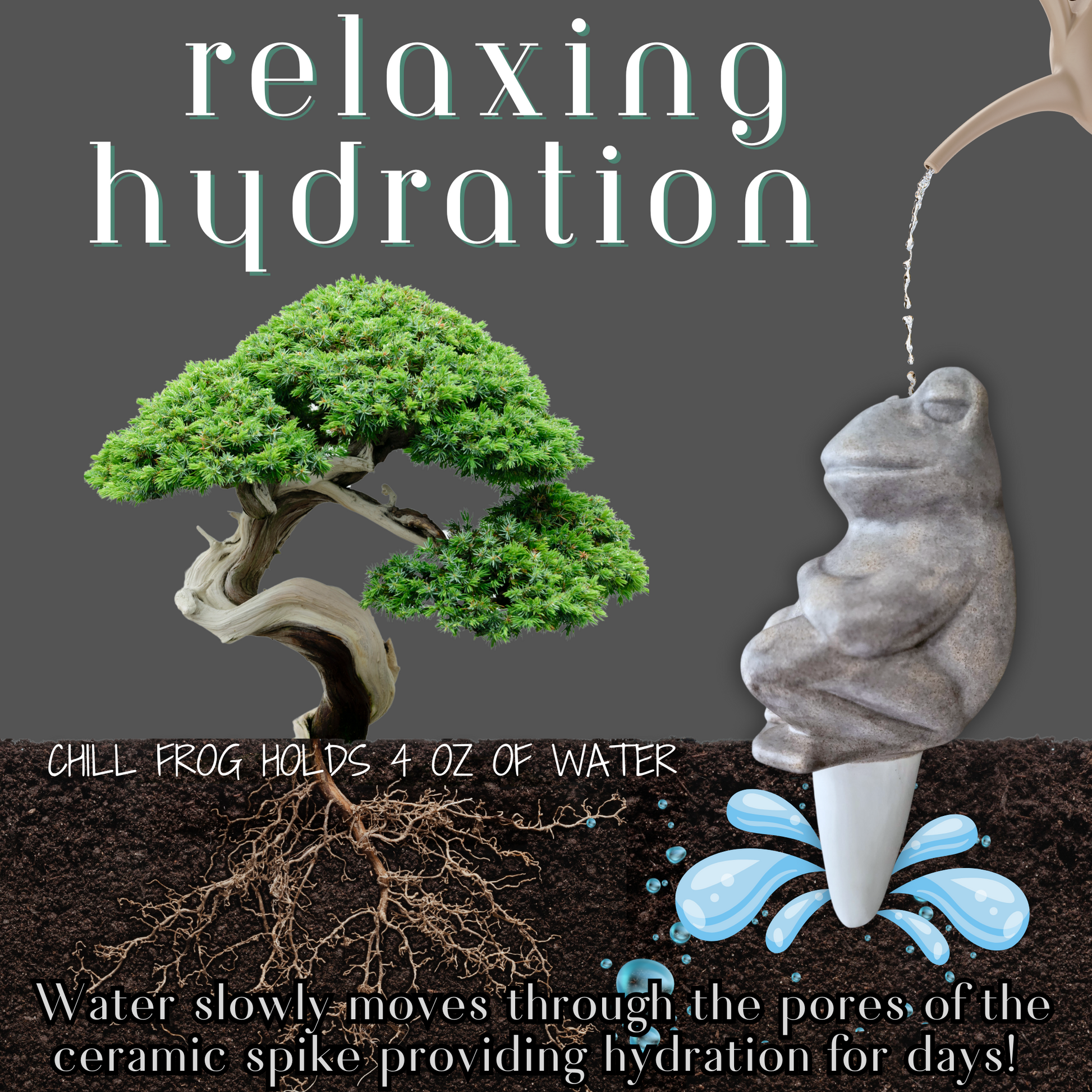 Chill Frog Watering Spike Mountain Mudworks