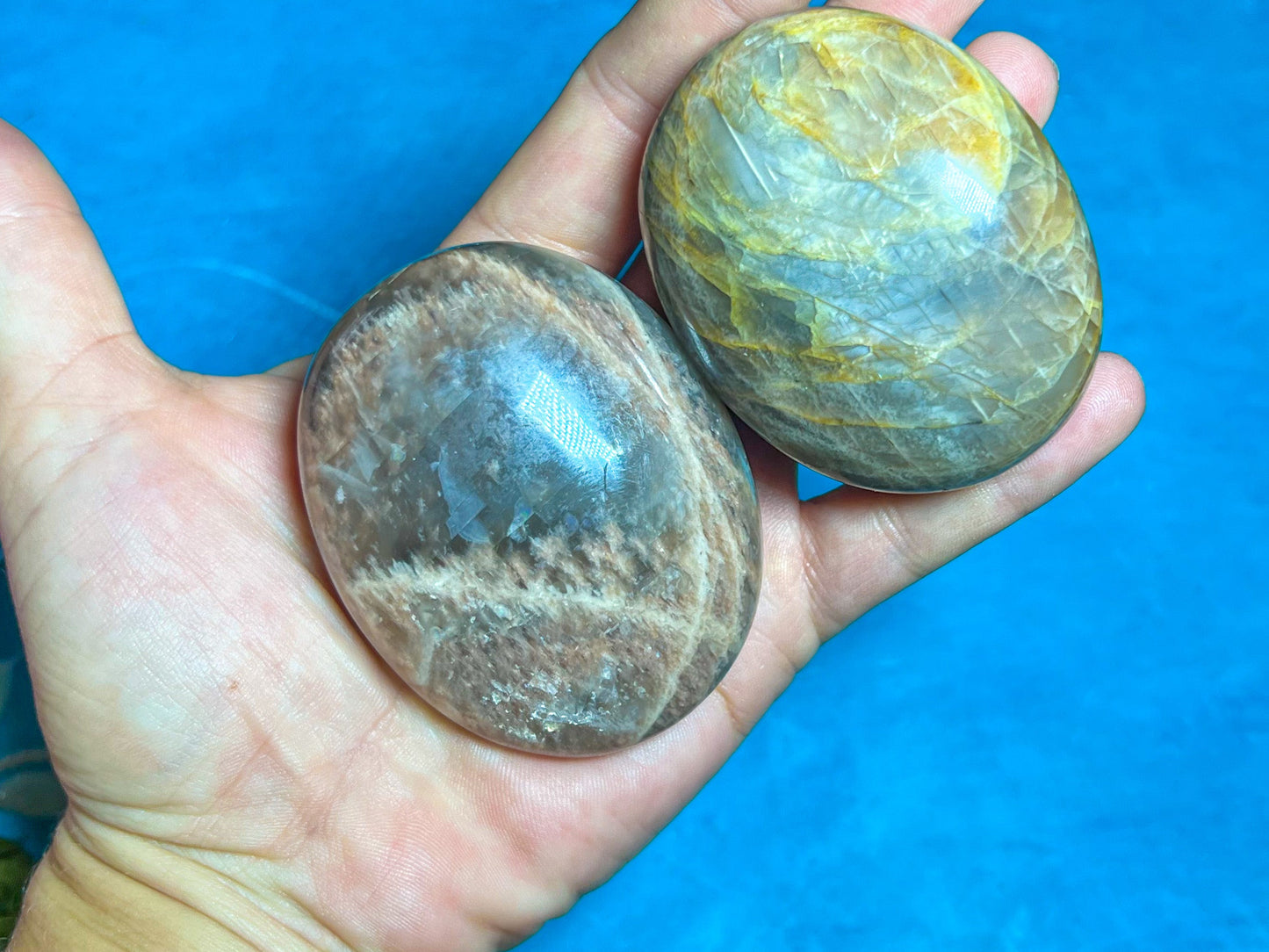 Chocolate Moonstone Crystal Palmstones