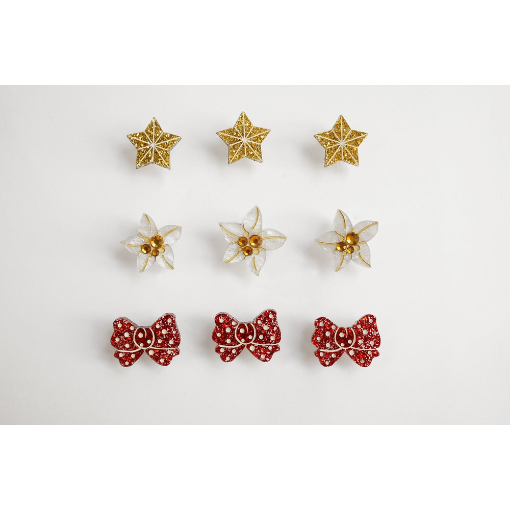 Christmas Blonde Hair Brooch with Earring Set by Laliblue