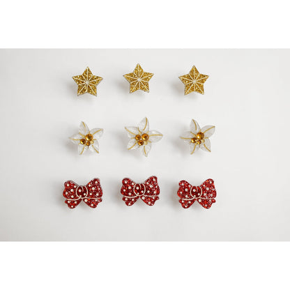 Christmas Blonde Hair Brooch with Earring Set by Laliblue