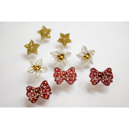 Christmas Blonde Hair Brooch with Earring Set by Laliblue